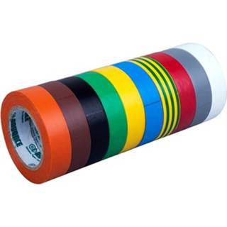 Advance PVC tape, 10 kleuren AT206 PVC Advance AT206 tape set 15mm 10m (10 kleuren) 5017374635948