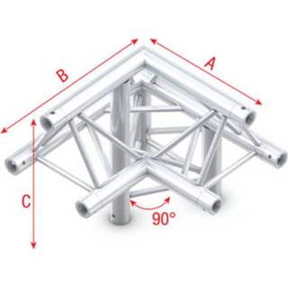 👉 Showtec PT30 Driehoek truss 010 3-weg hoek 90g apex up 8717748054876