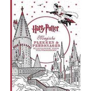 👉 Harry Potter magische plekken en personages. kleurboek voor volwassenen, Paperback