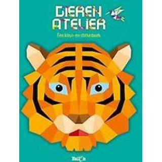 👉 Stickerboek Dierenatelier *1 - tijger. een kleur- en stickerboek, Paperback 9789463077750