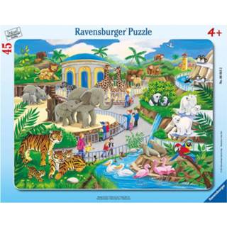 👉 Puzzels Ravensburger - Visiting the zoo 45 Pieces Frame puzzle (06661) 4005556066612