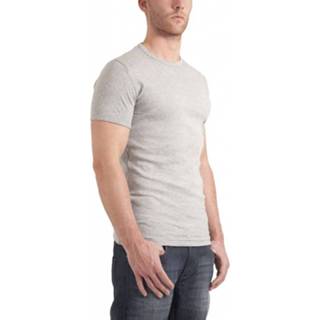 👉 Shirt korte ronde hals mannen grijs licht Garage Basic T-Shirt Round Neck Light Grey Semi Bodyfit ( art 0301)