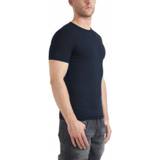 👉 Shirt blauw mannen korte ronde hals Garage T-shirt round neck bodyfit navy Stretch ( art 0201)