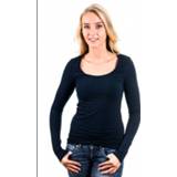 👉 Longsleeve T shirt ronde hals vrouwen e blauw Garage Women T-Shirt Round Neck Navy ( art 0704)