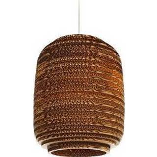 👉 Hanglamp bruin gerecycled karton rond plafond Graypants AUSI 8