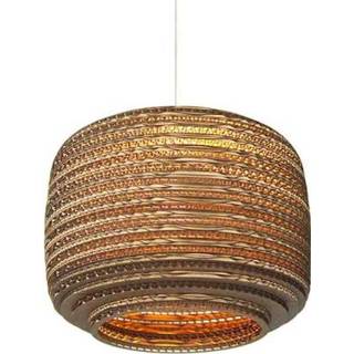 👉 Hanglamp bruin gerecycled karton rond plafond Graypants AUSI 12