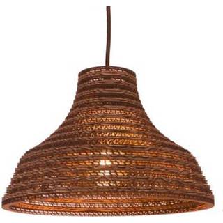 👉 Hang lamp gerecycled karton plafond rond bruin Graypants WORK 12 hanglamp