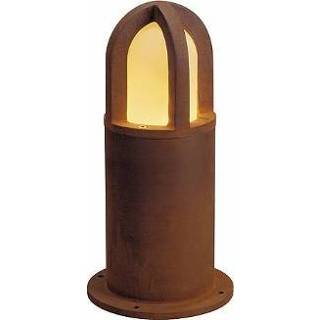 👉 Buitenlamp staande tuinlampen tuinverlichting roestbruin cortenstaal SLV Rusty Cone 40 tuinlamp