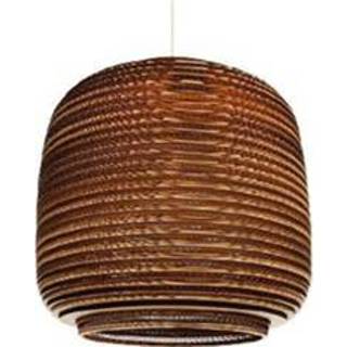 👉 Hanglamp bruin gerecycled karton rond plafond Graypants AUSI 14