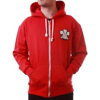 👉 Hoodie rood Wales 1905 Retro Rugby Zipped - Red