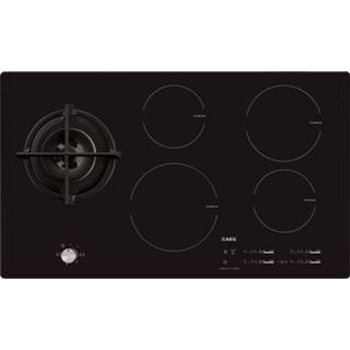 Aeg inbouw inductiekookplaat met gaswokbrander zwart HD955100NB Zwart AEG HD955100NB inbouw inductiekookplaat met gaswokbrander 7332543109753