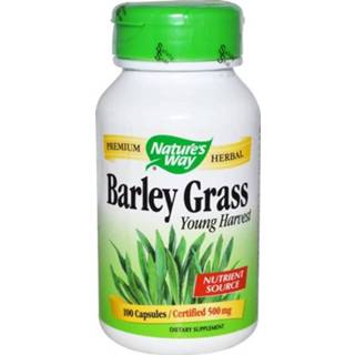 👉 Barley Grass Verenigde Staten capsules Young Harvest Nature's Way Gerst gras jonge oogst 500 mg (100 Capsules) - 33674102503