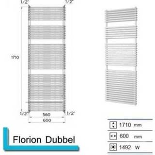 👉 Handdoekradiator B&W Florion Dubbel 1710 x 600 mm (13 kleuren) 8719304121749