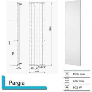 👉 Design radiatoren Designradiator Boss & Wessing Pargia 1806 x 456 mm (13 kleuren) 8719304122289