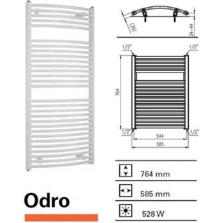 👉 Design radiatoren Designradiator Boss & Wessing Odro gebogen 764 x 585 mm (13 kleuren) 8719304122234