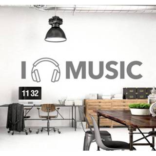 Muursticker I Love Music