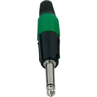 👉 DAP 6,3mm Jackplug mono zwart met groen eindkapje