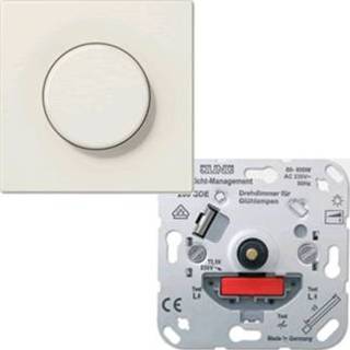 👉 Jung LS990 dimmer 266GDE voor gloeilampen met draaiknop (60-600W) creme