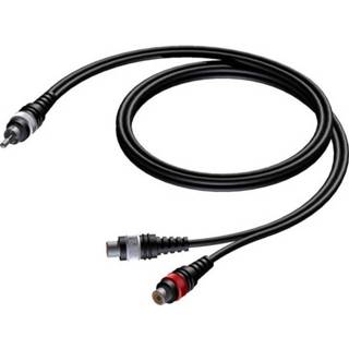 Procab Verloopkabel 1x RCA male naar 2x female CAB727/0.25 Verloopkabel Procab CAB727/0.25 1x RCA male naar 2x female 25cm