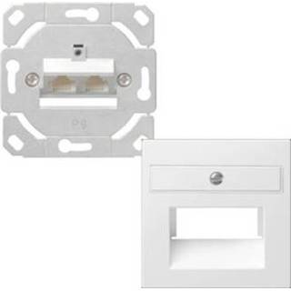 👉 Wandcontactdos CAT6 wandcontactdoos inbouw met inzetplaat zuiverwit mat