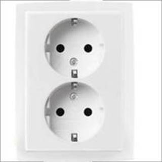 Busch-Jaeger dubbele wandcontactdoos ivoorwit 20-02 EUJR-82 Wandcontactdos Busch-Jaeger dubbele wandcontactdoos 20-02 EUJR-82 ivoorwit 4011395031575