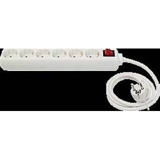 👉 Stekkerdoos wit 6V RA 1,5M snoer 3x1mm² met schakelaar