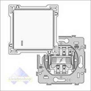 Niko wisselcontroleschakelaar met 4 aansluitklemmen 10A 250V incl. wip wit