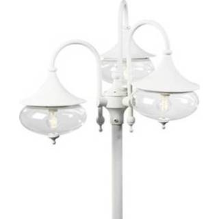 👉 Konstsmide Libra lantaarnpaal 3-lichts in combinatie met Pegasus paal wit 621-250 + 576-250