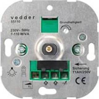 👉 Dimmer 60 - 400W voor gloeilampen en HV halogeenlampen Presto-Vedder 50400