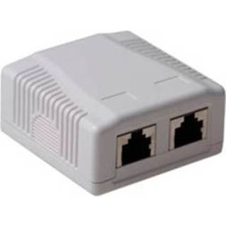 👉 Wandcontactdos CAT6 FTP wandcontactdoos opbouw 2 x RJ45 LSA+ FA6004