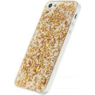 👉 Goud Xccess Glitter TPU Case Apple iPhone 5/5S/SE Clear Gold - 8718256810848