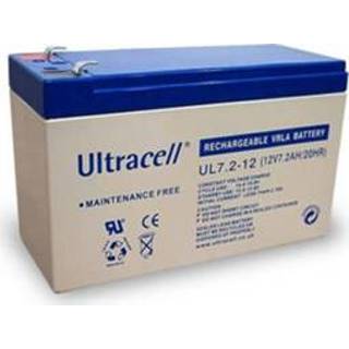 👉 Lead acid battery (Ultracell) 12 V 7,2 Ah (Faston 187 - 4,8mm) Gooba 4040849420474