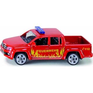 Siku Duitse brandweer pick up Volkswagen Amarok rood junior 1467 Rood junior Siku Duitse brandweer pick up Volkswagen Amarok (1467) 4006874014675