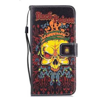 Portemonnee gouden Samsung Galaxy S8 hoesje skull 8701077819121