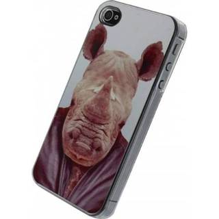 👉 Xccess Metal Plate Cover Apple iPhone 4/4S Funny Rhino - 8718256800610