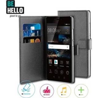 👉 Portemonnee zwart BeHello Huawei P9 Wallet Case Black - 8719075558539