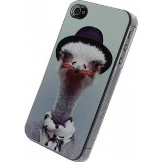 👉 Xccess Metal Plate Cover Apple iPhone 4/4S Funny Ostrich - 8718256800641