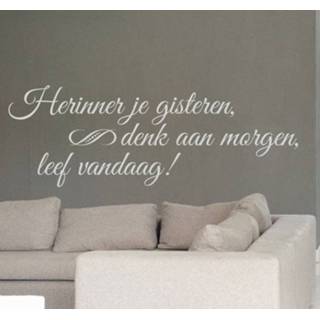👉 Muursticker Leef vandaag motivatie tekst