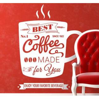 👉 Muursticker koffiemok met tekst