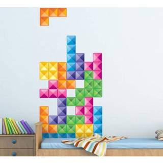 👉 Houten blok Sticker blokken tetris