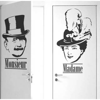 👉 Deursticker Monsieur/Madame