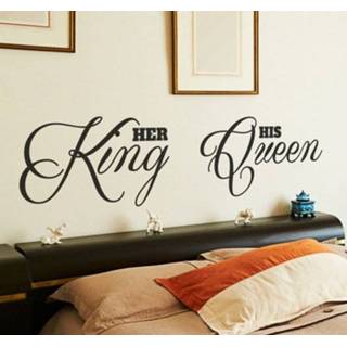👉 Muursticker King & Queen Hoofdeinde