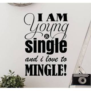 👉 Muursticker Young Single Mingle