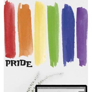 👉 Muursticker waterverf regenboog Pride