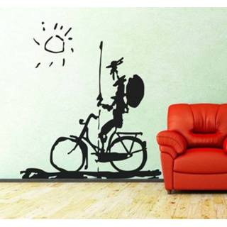 👉 Muursticker Silhouet Fietser