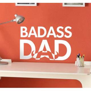 👉 Muursticker Badass Dad snor