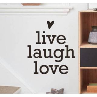 👉 Muursticker tekst Live Laugh Love