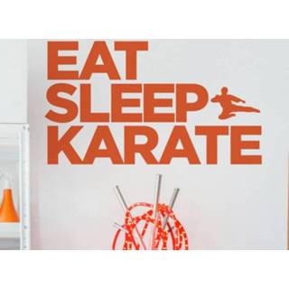 Muursticker Eat Sleep Karate