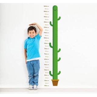 👉 Muursticker van cactus vormige lengtemeter