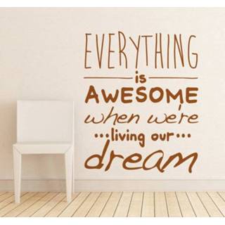 👉 Muursticker Tekst Everything is awesome
